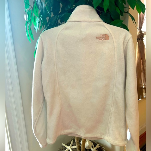 North Face Zip Fleece in Ivory Ladies Medium - Picture 2 of 7